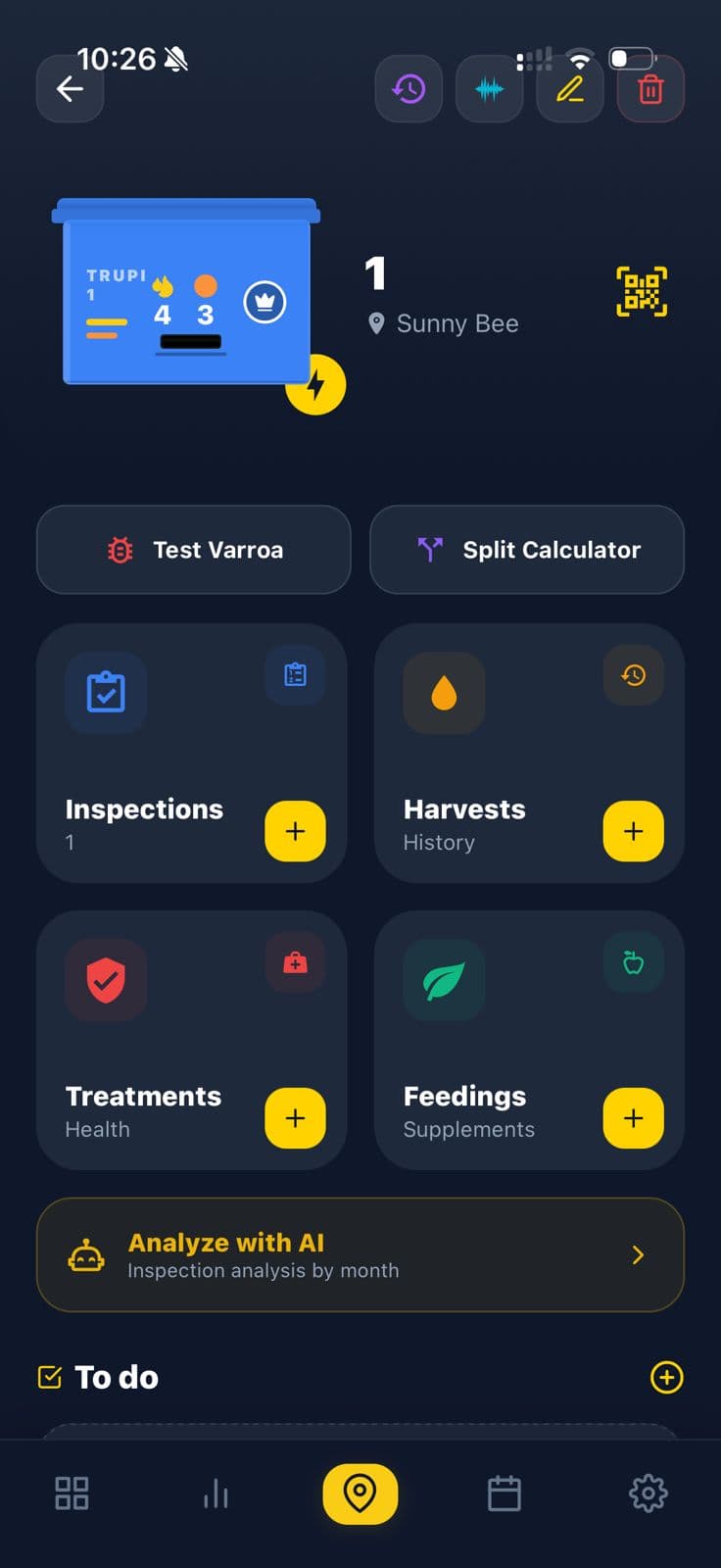 SunnyBee hive dashboard